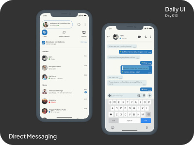 Direct Messaging #DailyUI #013 dailyui design direct messaging ui