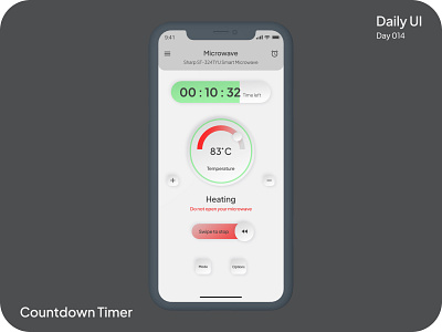 Countdown Timer #DailyUI #014 countdown timer design microwave timer oven timer ui