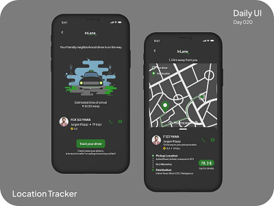 Location Tracker #DailyUI #020 daily ui design locationtracker ui