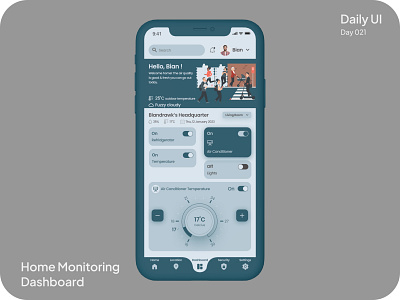 Home Monitoring Dashboard #DailyUI #021