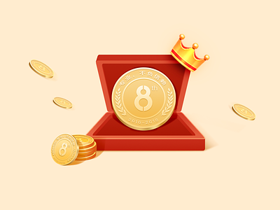 Gold bank coin finance gold icon money red star yellow