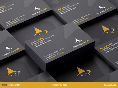 Sourcing Wizards - Business Cards branding business card chat bubble client design dribbble graphic design hr logo logotype mockup portfolio print design recruiting shot stationery typogaphy vector wizards