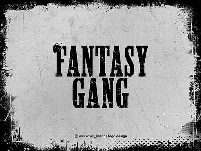 Fantasy Gang - Logo Design branding gambling graphic design grunge grunge texture hat logo logo design logotype premier league retro logo sports vintage