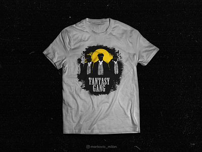 Fantasy Gang - T-Shirt Design 1920 apparel clothing dark digital art gambling graphic design grunge illustration illustrator merchandise peakyblinders sports texture tshirt design tshirts vector