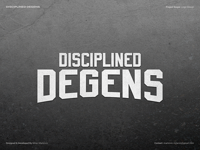 Disciplined Degens - Logo Design