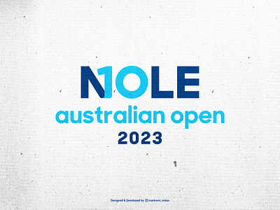 Novak Đoković - AO 2023 - Logo 2023 australianopen design goat grand slam tournament graphic design king logo logotype nole novak novak djokovic result sport sports logo stats tennis typography winning wordmark