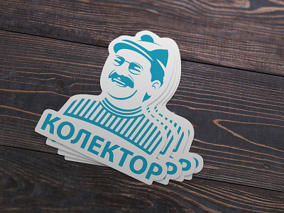 Logo & sticker - Kolektor blue character graphic design logo logo design meelantche sticker