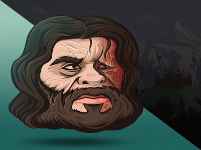 The Hound | Sandor Clegane (final work) character detalis face game art game design game of thrones illustration killer meelantche vector warrior