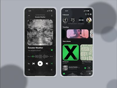 Re_Design Spotify App app design designwork figma graphic design mobile moukup music musicapp ui uiux ux