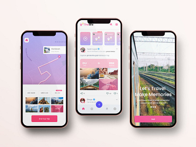 Social Travel Application UI adobe xd adventure branding design figma illustration social media travel travelers ui user designer user experience