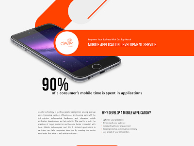 Empower Your Business With Our Top Notch Mobile Application Deve landing page website