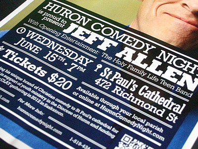 Comedy Night church comedy event poster qr religious