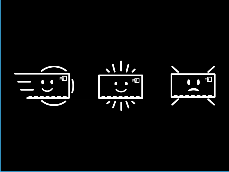 Sent, Success, Error faces envelope postage state submission email