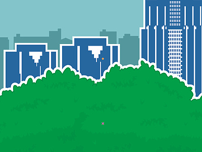 Forest City Illo by John Leschinski on Dribbble