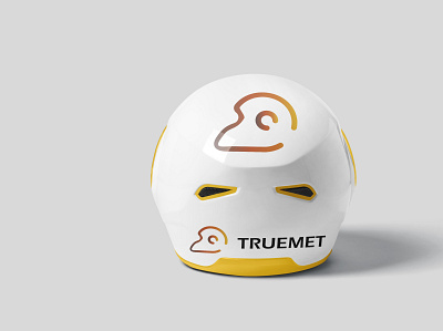 Truemet Helmet Logo | Logo Design brand identity branding gradiant graphic design logo minimalist
