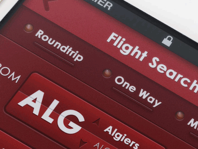 button animation GIF flight application app booking dark flight iphone red retina search skin ui