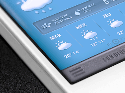 Weather app SLIDER ANIMATION GIF app blue design interface iphone skin ui video weather