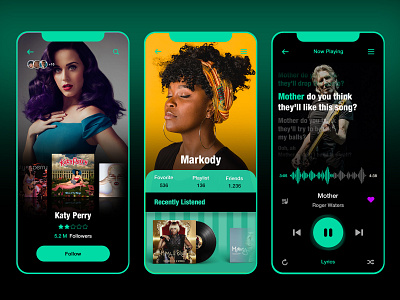 music player turquoise music app music player ui