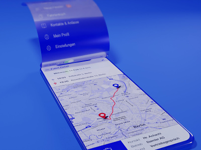 GPS Vehicle Tracker 3d app flat graphic design ios iphonex mobile ui