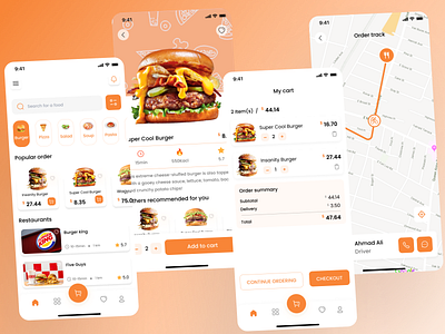 food delivery app 3d animation app branding design graphic design illustration logo typography ui ux vector