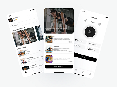 Fitness App app branding design graphic design illustration logo typography ui ux vector