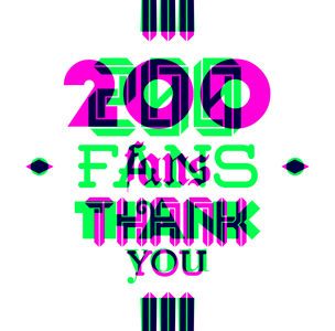 200a !!! 200 colors facebook fans fluo green overlay pink pr promotion thank thanks you