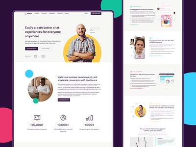 Applozic - Corporate site redesign b2b brand strategy development landing page marketing messaging product design saas technology user experience website