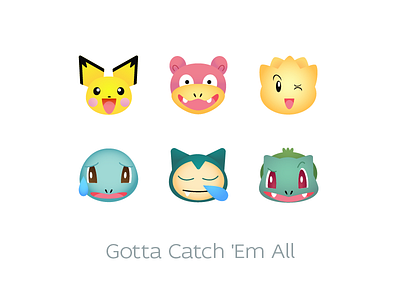 Pokemon Go Emoji Set app cadabra go icon illustration illustrator ios iphone nintendo pikachu pokemon set