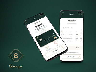 Shoopr app card chanel design design app green interface louis vuitton luxury nike pay shop ui uidesign ux zara