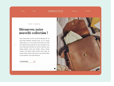 Orocco website bag branding handmade homepage leather luxury morroco ui webdesign