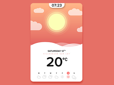 Weather app #Daily Design 04 app colorfull mobile ui weather