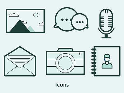 Icons Freebie blue bubbles contact freebie gallery icons message photo recorder speech