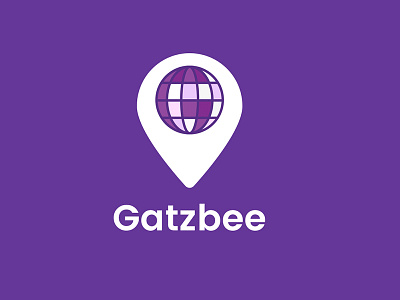 Gatzbee Logo ball facet house localisation logo map music party purple