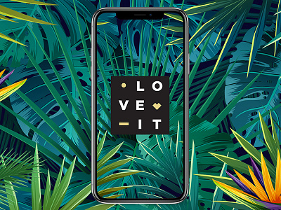 Logo Love it background brand identity iphone logo love tropical x