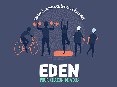 Eden bodybuilding & fitness body bodybuilding brand branding flat gym illustration logo sport typography
