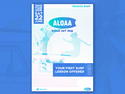 Design Roulette #5 Aloaa design event flyer graphic hawaii leaflet lesson surf