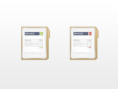 Invoices bill document folder icon invoice