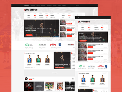 Juventuslyga.lt - basketball league web design