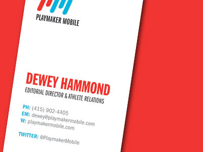 Playmaker Mobile Cards design print red