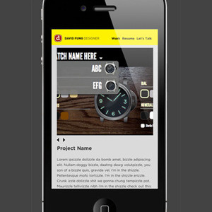 Mobile Portfolio Site iphone portfolio