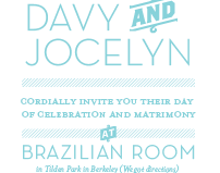 Davy and Jocelyn Wedding Invite invitation print