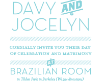 Davy and Jocelyn Wedding Invite