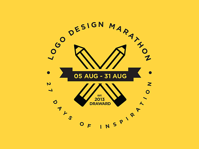 Logo Design Marathon circular design flag inspiration logo marathon pencil ribbon round
