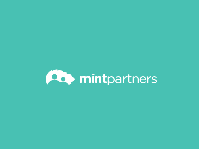 Mintpartners Logo Design business corporate leaf leaves mentha mint negative partners person shape space