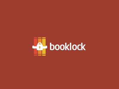 Booklock Logo Design book bookmark college design education icon identity library logo read security training