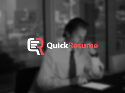 QuickResume Logo Design speech bubble resume cv logo design search job freelance work paper form
