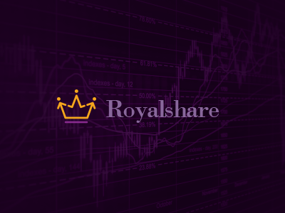 RoyalShare Logo Design stats share statistics financial royal crown icon logo design metrics luxury social