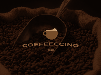 Coffeeccino Logo Design branding cafe cappuccino chocolate coffee cup design identity logo mug pot shop