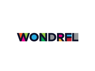 Wondrfl Logo Design colorful word logo design logotype typography identity branding typeface font lettering abstract