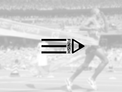 Finish Logo Design branding design fast finish identity inspiration logo marathon pen pencil run